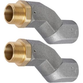 RANSOTO 2PCS 3/4 Inch NPT Fuel Hose Nozzle Swivel Multi Plane 360 Rotating Fuel Tank Connector for Fuel Transfer Pump Diesel Gasoline Kerosene