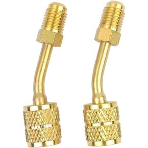 2 Pcs R410a Adapter for Mini Split Adapter Fitting HVAC System 5/16" Female SAE to 1/4" Male SAE