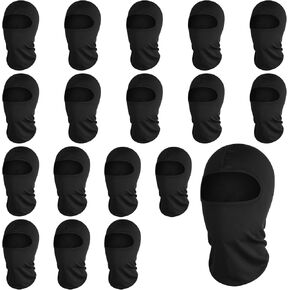 18Pcs Balaclava Ski Face Masks, Winter Face Mask, Sun UV Protection Breathable Balaclavas, Shiesty Mask Full Face Cover for Men/Women Black