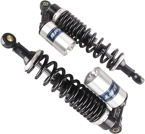 Mallofusa 13.5 Inch 340mm Pair Motorcycle Shock Absorbers Air Rear Suspension Universal Compatible for Honda Suzuki Yamaha Kawasaki Black Purple in Saudi Arabia
