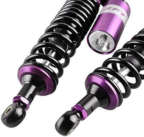 Mallofusa 13.5 Inch 340mm Pair Motorcycle Shock Absorbers Air Rear Suspension Universal Compatible for Honda Suzuki Yamaha Kawasaki Black Purple in Saudi Arabia