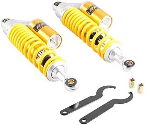 Mallofusa 13.5 Inch 340mm Pair Motorcycle Shock Absorbers Air Rear Suspension Universal Compatible for Honda Suzuki Yamaha Kawasaki Black Purple in Saudi Arabia