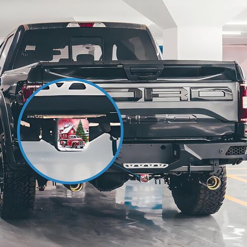Oasis Island Palm Trees Trailer Hitch Cover Glowing Lights Tow Hitch Cove Universal 2" Heavy Duty Trailer Hitch Tube Rubber Covers,Square Hitch Cover Plug Cap for Trucks SUV in Saudi Arabia