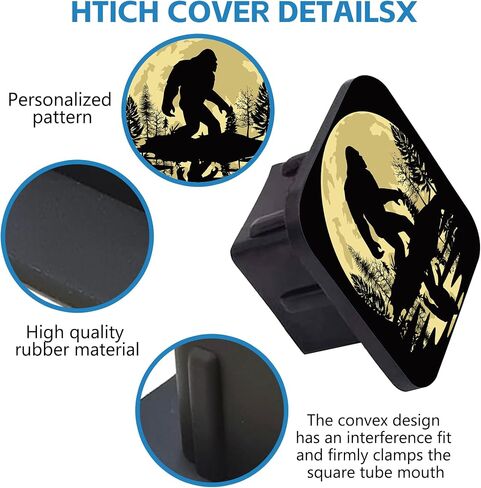 Oasis Island Palm Trees Trailer Hitch Cover Glowing Lights Tow Hitch Cove Universal 2" Heavy Duty Trailer Hitch Tube Rubber Covers,Square Hitch Cover Plug Cap for Trucks SUV in Saudi Arabia