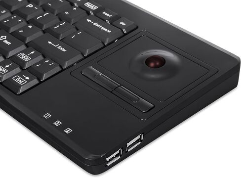 Perixx PERIBOARD-515H لوحة مفاتيح USB سلكية مع لوحة لمس، محورين، تخطيط باللغة الإنجليزية الأمريكية، أسود in Kuwait