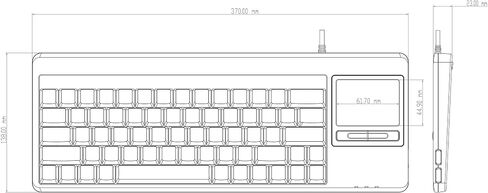 Perixx PERIBOARD-515H لوحة مفاتيح USB سلكية مع لوحة لمس، محورين، تخطيط باللغة الإنجليزية الأمريكية، أسود in Kuwait