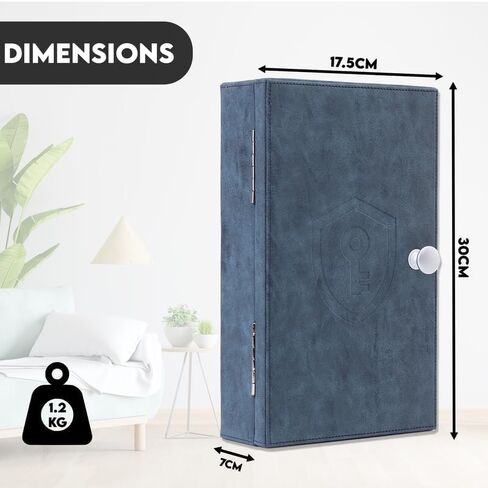 CKEYURE Premium XL صندوق فاراداي من جلد البولي يوريثان الأبيض لمفاتيح السيارة مع إغلاق مغناطيسي | مفتاح آمن مثبت على الحائط | صندوق مانع إشارة المفتاح فوب | صندوق مفاتيح RFID وواقي مفتاح فاراداي in Saudi Arabia