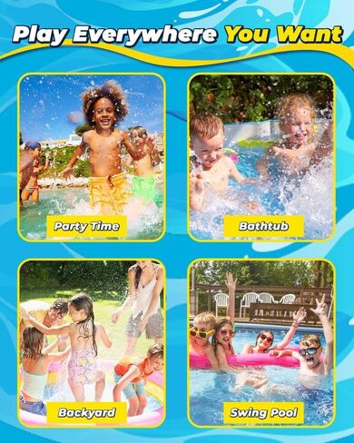SOPPYCID Reusable Water Balloons, Pool Toys Beach Toys, Summer Water Toys, Refillable Water Bomb Splash Balls with Quick Fill &Self Sealing for Outdoor Activities, Water Games (4PCS) in Saudi Arabia