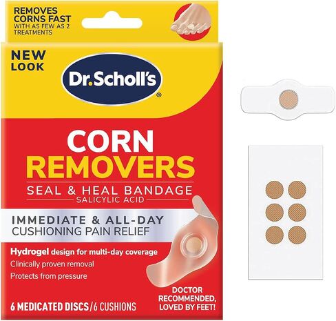 Dr. Scholl's CORN REMOVERS Seal & Heal Bandage with Hydrogel Technology, 6 ct // Removes Corns Fast And Provides Cushioning Protection Against Shoe Pressure And Friction For All-Day Pain Relief in Saudi Arabia