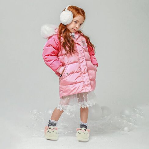 ESTAMICO Girls Cute Cartoon Slippers with Memory Foam Kids Plush Warm Winter House Shoes in Saudi Arabia
