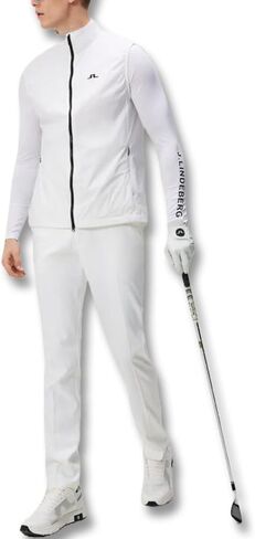 2024 J.Lindeberg Ash Light Packable سترة جولف بيضاء كبيرة in Kuwait