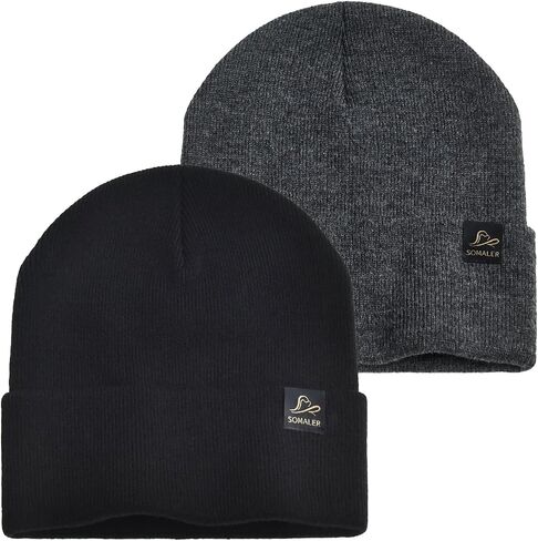 SOMALER Beanie for Women Men Unisex Cuffed Knit Beanie Winter Hats for Womens Mens Beanies Skull Cap in Saudi Arabia