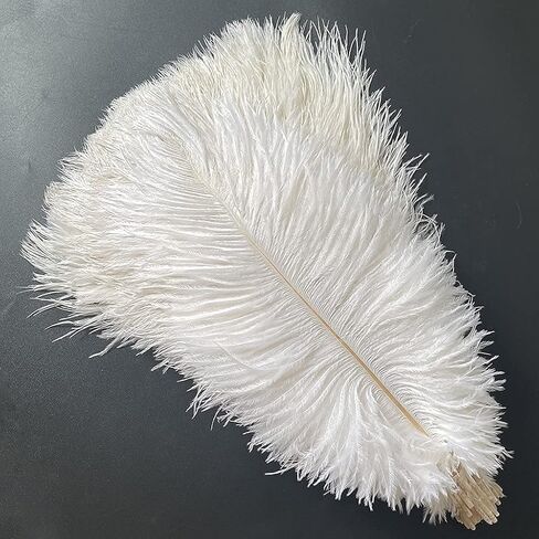 LONDGEN 5pcs Ostrich Feathers 16-18inch(40-45cm) for Wedding Party Centerpieces Halloween Christmas Home Decorations (Yellow) in Kuwait