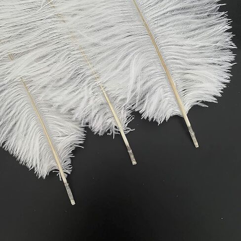 LONDGEN 5pcs Ostrich Feathers 16-18inch(40-45cm) for Wedding Party Centerpieces Halloween Christmas Home Decorations (Yellow) in Kuwait