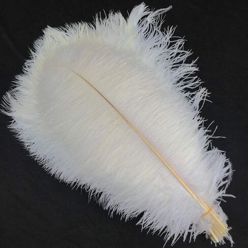 Sowder 5pcs Ostrich Feathers 16-18inch(40-45cm) Home Wedding Decoration (Gold) in Kuwait