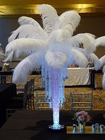 Sowder 5pcs Ostrich Feathers 16-18inch(40-45cm) Home Wedding Decoration (Gold) in Kuwait