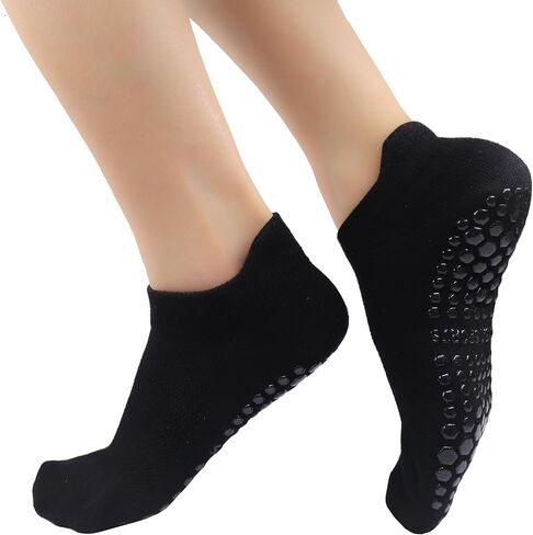 Tamlien Yoga Socks, Pilates Grip Socks Non-Slip Socks for Yoga, Barre, Sports Home Socks Barefoot Pregnant Crew Socks in Kuwait