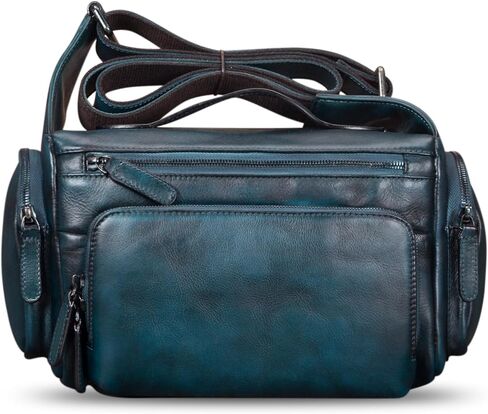 IVTG Genuine Leather Messenger Bag for Men Crossbody Shoulder Pack Satchel Casual Sling Daypack Work Business Daypack in Saudi Arabia