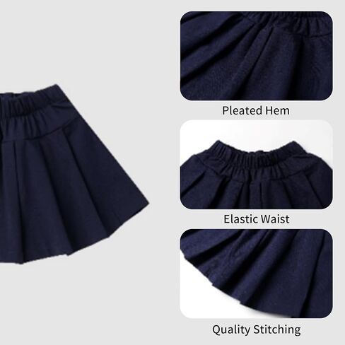 Mud Kingdom Girls British School Uniform Long Sleeve Wide Lapel Coat with Skirt Set 4-16Y in Kuwait