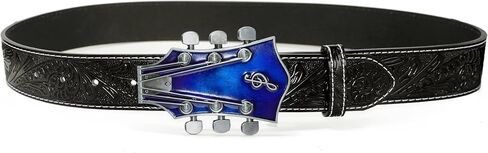 Moranse Western Cowboy Belt Buckles & Bolo Tie With Music Lover Guitarist Design 2 Pieces in Kuwait
