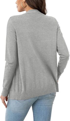 Women's Lightweight Cardigan V Neck Button Down Long Sleeve Knit Open Front Sweater (S-XXL) in Saudi Arabia