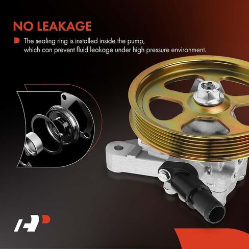 A-Premium Power Steering Pump, with Pulley, Compatible with Honda Accord 2008-2012, Accord Crosstour 2010-2011, Crosstour 2012, Pilot 2009-2011, V6 3.5L, Replace # 56110R70A11, 56110R70A12 in Saudi Arabia