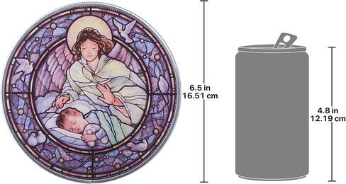 Stained Glass Panel - Little Girl Guardian Angel Stained Glass Window Hangings - Art Glass Window Treatments in Saudi Arabia