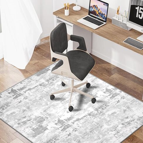 WTHYGB Office Chair Mat for Hardwood Floor Abstract Washable Desk Throw Rug for Rolling Chair Non-Slip Computer Chair Protector 36"x48" in Saudi Arabia