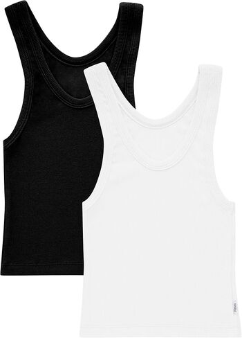 قميص Hanes للسيدات Originals Rib Tank مكون من قطعتين، قطعة علوية مريحة من القطن المطاطي in Kuwait