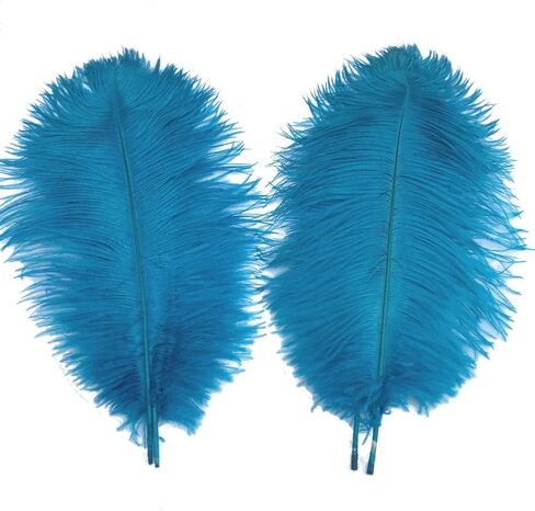 Sowder 5pcs Ostrich Feathers 16-18inch(40-45cm) Home Wedding Decoration (Gold) in Kuwait