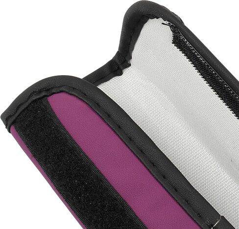 قطعتان من غطاء حزام مقعد السيارة من ألياف الكربون وأغطية حزام الأمان ووسادة الكتف وأغطية حزام الكتف ووسادة حزام الأمان المتوافقة مع السيارات (أحمر خمري) in Kuwait