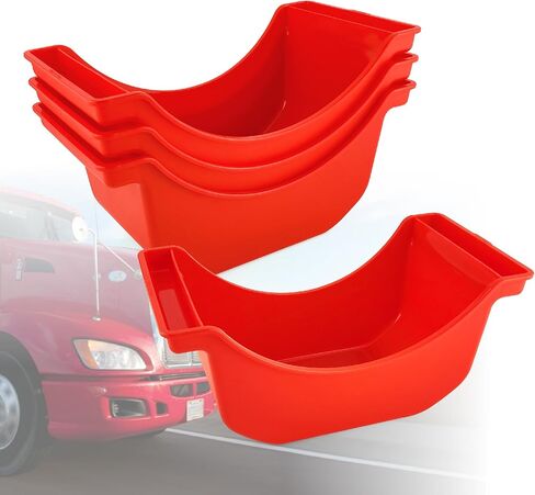 4 قطع من وعاء تصريف الزيت للعجلات، شاحنة بلاستيكية ووعاء عجلة مقطورة، وعاء تنقيط زيت قابل لإعادة الاستخدام للعجلات in Kuwait