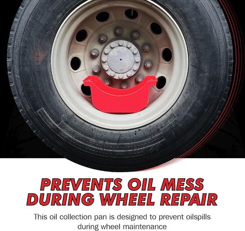 4 قطع من وعاء تصريف الزيت للعجلات، شاحنة بلاستيكية ووعاء عجلة مقطورة، وعاء تنقيط زيت قابل لإعادة الاستخدام للعجلات in Kuwait