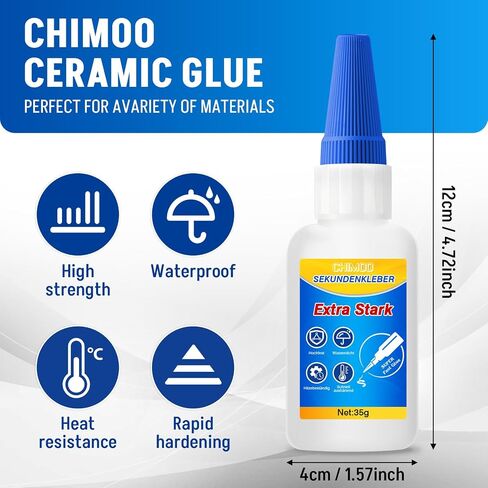 Ceramic Glue Repair Kit, 35g X 2, Clear Liquid, Strong Bonding Adhesive for Porcelain, Pottery, Clay, Glass, Plastic, Metal, Rubber Repair in Saudi Arabia