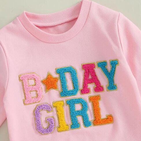 FYBITBO Toddler Little Girls Clothes Birthday Girl Sweatshirt Long Sleeve Shirt Tutu Skirt Dress Birthday Girl Outfits in Saudi Arabia