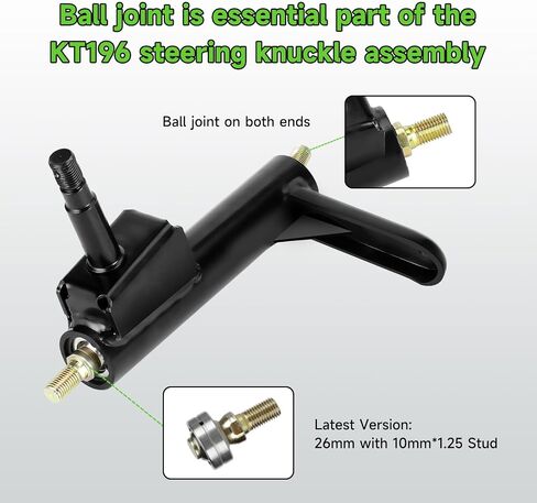 Right Steering Knuckle Spindle Compatible with Coleman KT196 Go Kart CK196-T 196cc 6.5HP Gas Powered 4 Wheeler Quad Racing DIY Cart Go Kart Suspension Parts Strut Spindle Ball Joint Assembly in Saudi Arabia