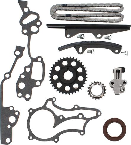 حشية رأس CNS، مسامير، سلسلة توقيت، غطاء توقيت، مضخة زيت ومياه متوافقة مع 85-95 Toyota 4RUNNER Pickup CELICA 2.4L 2366cc، محرك SOHC 8 صمامات 22RE 22REC 22RTEC in Kuwait