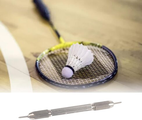 Badminton Racket Threading Tool, Stainless Steel Racket Eyelets Grommets Nail Cone Tool, Double Headed Badminton Racket Nail Cone for Sports in Saudi Arabia