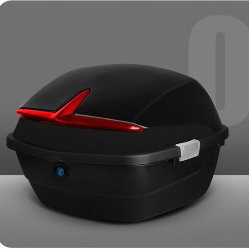 Scooter Tail Trunk Waterproof Impact Resistant Large Capacity Universal Motorcycle Rear Top Box(White) in Saudi Arabia