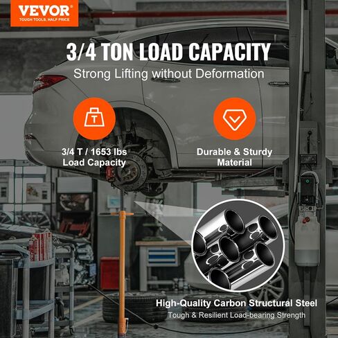 Bestauto Underhoist Stand 3/4 طن سعة القطب جاك حامل جاك عالي التحمل لدعم السيارة رفع جاك من 38.4 بوصة إلى 74.8 بوصة، قاعدة مثلثة، عجلتان، تعديل سهل، دعم السيارات، أحمر in Saudi Arabia