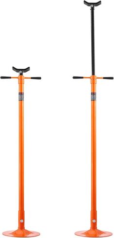 Bestauto Underhoist Stand 3/4 Ton Capacity Pole Jack Heavy Duty Jack Stand Car Support Jack Lifting from 38.4" to 74.8", Triangular Base, Two Wheels, Easy Adjustment, Automotive Support, Red in Kuwait