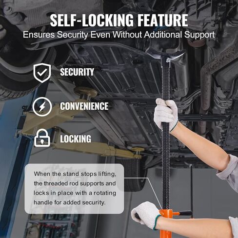 Bestauto Underhoist Stand 3/4 Ton Capacity Pole Jack Heavy Duty Jack Stand Car Support Jack Lifting from 38.4" to 74.8", Triangular Base, Two Wheels, Easy Adjustment, Automotive Support, Red in Kuwait