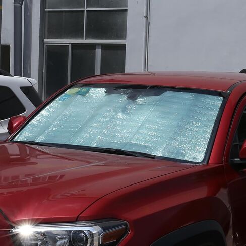 مظلة أمامية للزجاج الأمامي لملحقات Toyota Tacoma 2006-2024، مظلة شمسية للزجاج الأمامي، واقي من الشمس عاكس قابل للطي، غطاء درع الشاشة، واقي للأشعة فوق البنفسجية، درع حراري يحافظ على برودة سيارتك in Saudi Arabia