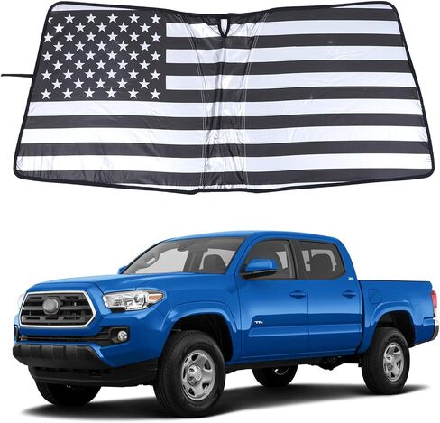 مظلة أمامية للزجاج الأمامي لملحقات Toyota Tacoma 2006-2024، مظلة شمسية للزجاج الأمامي، واقي من الشمس عاكس قابل للطي، غطاء درع الشاشة، واقي للأشعة فوق البنفسجية، درع حراري يحافظ على برودة سيارتك in Saudi Arabia