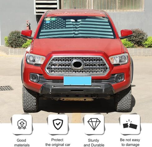 مظلة أمامية للزجاج الأمامي لملحقات Toyota Tacoma 2006-2024، مظلة شمسية للزجاج الأمامي، واقي من الشمس عاكس قابل للطي، غطاء درع الشاشة، واقي للأشعة فوق البنفسجية، درع حراري يحافظ على برودة سيارتك in Saudi Arabia