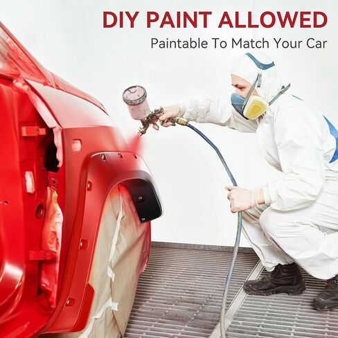 YITAMOTOR Fender Flares, Compatible with 2019-2023 Ram 1500 Double & Crew Cab(Excludes Rebel), Pickup Front Rear Wheels Smooth Pocket-Rivet Wheel 4PCS in Kuwait