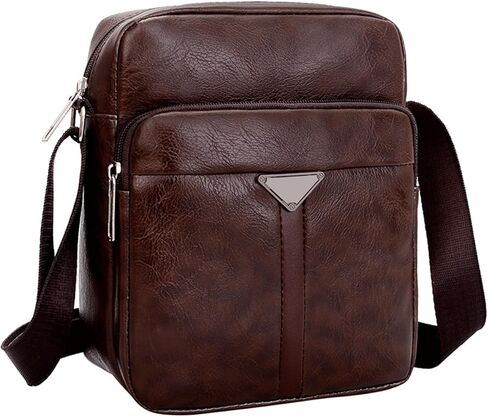 Small Leather Messenger Bag Chest Bag Travel Bag, Mini Crossbody Bag Shoulder Bag for Men Women Purse Satchel Bag in Saudi Arabia