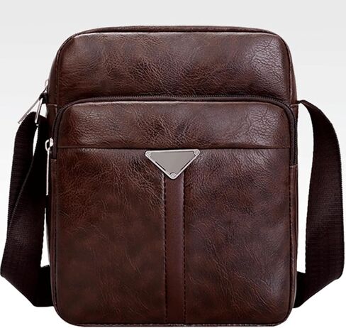 Small Leather Messenger Bag Chest Bag Travel Bag, Mini Crossbody Bag Shoulder Bag for Men Women Purse Satchel Bag in Saudi Arabia