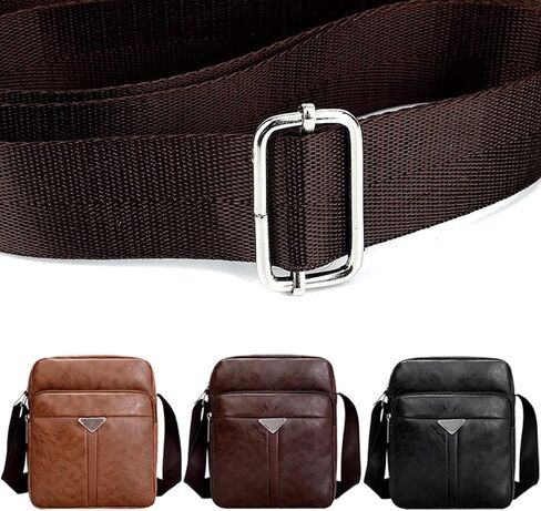 Small Leather Messenger Bag Chest Bag Travel Bag, Mini Crossbody Bag Shoulder Bag for Men Women Purse Satchel Bag in Saudi Arabia