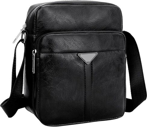 Small Leather Messenger Bag Chest Bag Travel Bag, Mini Crossbody Bag Shoulder Bag for Men Women Purse Satchel Bag in Saudi Arabia